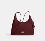 Coach Ella Leather Shoulder Bag (Maroon)