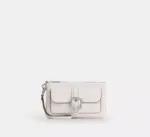Coach Ashton Leather Wristlet in Glazed leather (Chalk)