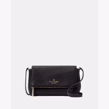 Kate Spade Leila Mini Crossbody in Pebbled Leather (Black)