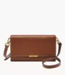 Fossil Jori Wallet On Chain Crossbody (Brown)