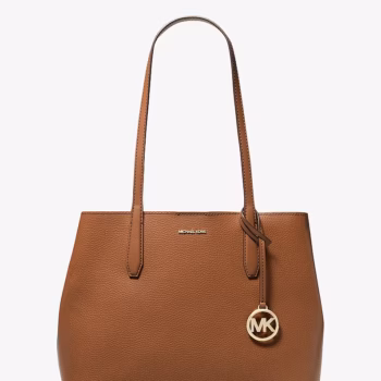 Michael Kors Avalon Medium Pebbled Leather Tote Bag (Luggage)