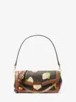 Michael Kors Soho Small Printed Signature Logo Convertible Crossbody Bag (Brown)