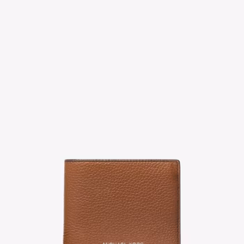 Michael Kors Cooper Pebbled Leather Billfold Wallet With Coin Pouch (Luggage)