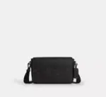 Coach Jack Small Flap Crossbody Bag In Signature Canvas (Black)