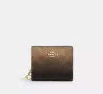Coach Snap Wallet In Ombre Signature Canvas (Brown)