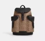 Coach Warner Backpack In Signature Canvas (Tan)