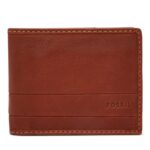 Fossil Lufkin Traveler Leather Men Wallet (Medium Brown)