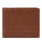Fossil Lufkin Passcase Leather Men Wallet (Medium Brown)
