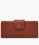 Fossil Madison Tab Clutch Wallet (Brown)