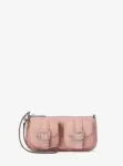 Michael Kors Zoe Small Nubuck Convertible Pochette (Smokey Rose)