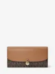 Michael Kors Hamilton Large Signature Logo Continental Wallet (Brown)