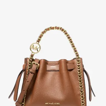 Michael Kors Mina Small Chain Crossbody Bag (Luggage)