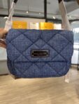 Marc Jacobs Nylon Jumbled Logo Messenger Bag (Denim Blue)