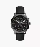 Fossil Bennett Multifunction Black Leather Men Watch (BQM7089)