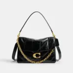 Coach Chain Tabby Shoulder Bag 35 With Quilting (Black) - Exclusive Boutique Collection
