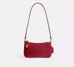 Coach Penn Shoulder Bag In Signature Leather (Enamel Red)