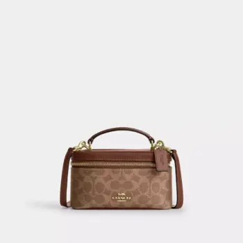 Coach Rainer Crossbody Bag 18 In Signature Canvas (Tan Brown)
