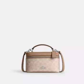 Coach Rainer Crossbody Bag 18 In Signature Canvas (Sand Taupe)