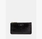 Kate Spade Bridget Crinkle Patent Large Slim Card Holder (Black)