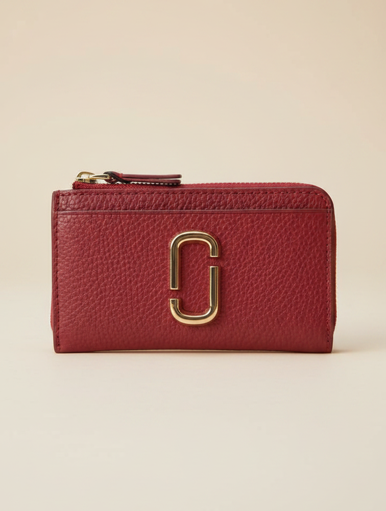 Marc Jacobs The Top Zip Leather Multi Wallet Card Case (Siren)