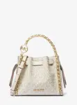 Michael Kors Mina Small Signature Logo Chain Crossbody Bag (Cream Multi)