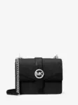 Michael Kors Greenwich Small Saffiano Leather Crossbody Bag (Black)