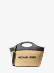 Michael Kors Tatum Medium Woven Convertible Crossbody Bag (Black)