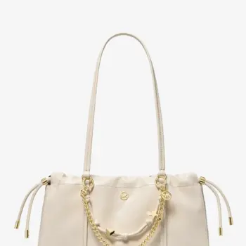 Michael Kors Matilda Small Cinched Shoulder Bag (Light Cream)