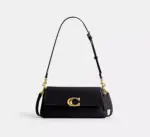 Coach Jet Shoulder Leather Bag (Black) - Exclusive Boutique Collection