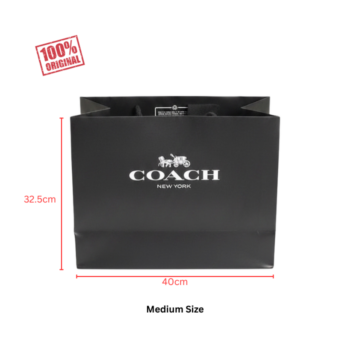 Coach Medium Paperbag (Black) Boutique Collection