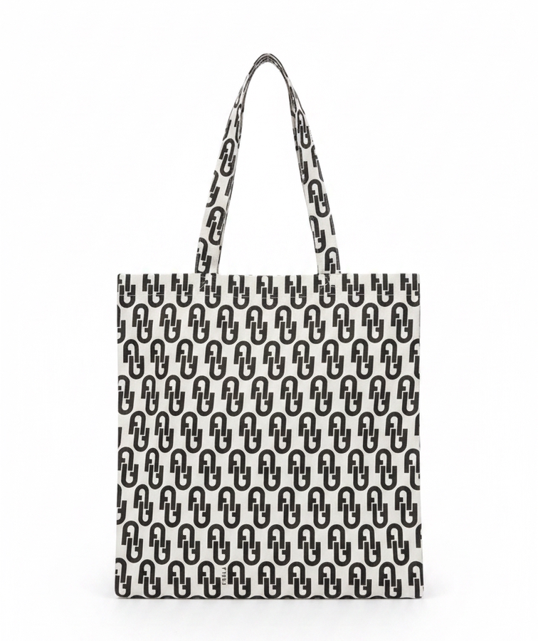 Furla Canvas Tote Arco (Black:White)