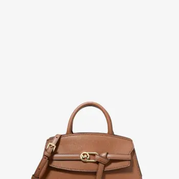 Michael Kors Greta Small Leather Convertible Crossbody Bag (Luggage)