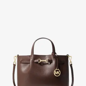 In Transit - Michael Kors Carson Small Pebbled Leather Satchel (Nutmeg)