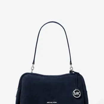 In Transit - Michael Kors Cecily Medium Suede Shoulder Bag (Navy)