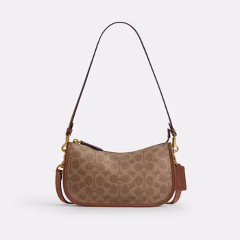 Coach Waverly Bag In Signature Canvas (Tan Brown) - Exclusive Boutique Collection