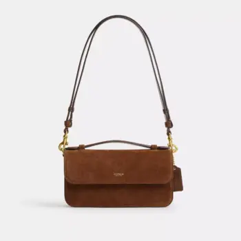 Coach New York Elora Top Handle Crossbody Bag (Warm Brown) - Exclusive Boutique Collection