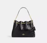 Coach Evelyn Shoulder Bag With Quilting (Black)