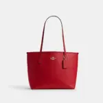 In Transit - Coach Medium City Tote Bag (Cardinal)