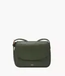 Fossil Kasey Leather Flap Crossbody Bag (Forest)