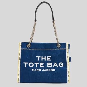 Marc Jacobs The Denim Chain Medium Tote Bag (Dark Wash)