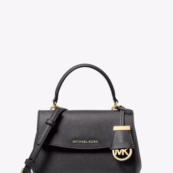 In Transit - Michael Kors Ava Mini Saffiano Leather Crossbody (Black)