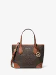 In Transit - Michael Kors Eva Extra-Small Signature Logo Convertible Tote Bag (Brown)