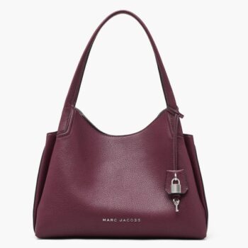 Marc Jacobs Driftwork Leather Hobo Bag (Dark Plum)