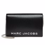 Marc Jacobs Party On A Chain Clutch and Crossbody Leather Bag (Black)