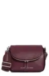 Marc Jacobs The Groove Leather Mini Messenger Webbing Strap (Dark Plum)