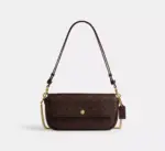 In Transit - Coach Brook Flap Chain Bag In Signature Canvas (Maple)-Exclusive Boutique Collection