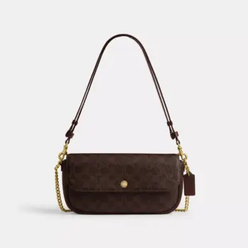 In Transit - Coach Brook Flap Chain Bag In Signature Canvas (Maple)-Exclusive Boutique Collection