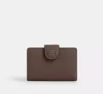 Coach Medium Corner Zip Wallet (Dark Stone)