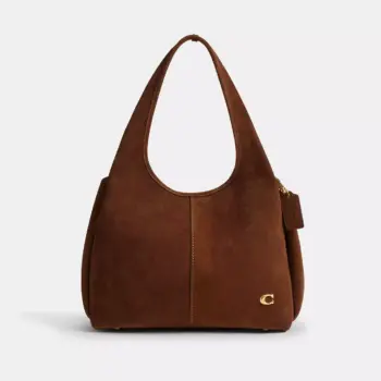 Coach Lana Suede Shoulder Bag (Warm Brown) - Exclusive Boutique Collection