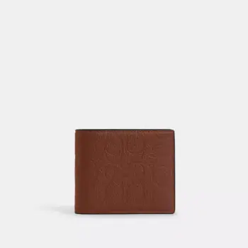 Coach 3-In-1 Wallet In Signature Leather Men Wallet (Vintage Brown)
